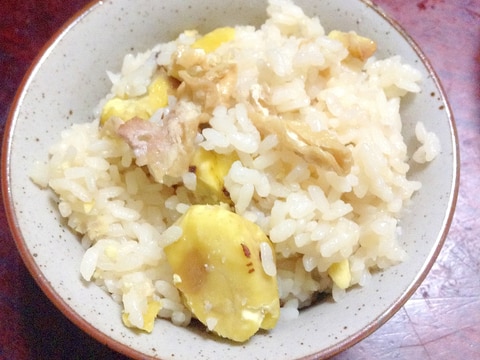 油揚げ入り☆ほっこり栗ご飯【秋の味覚】